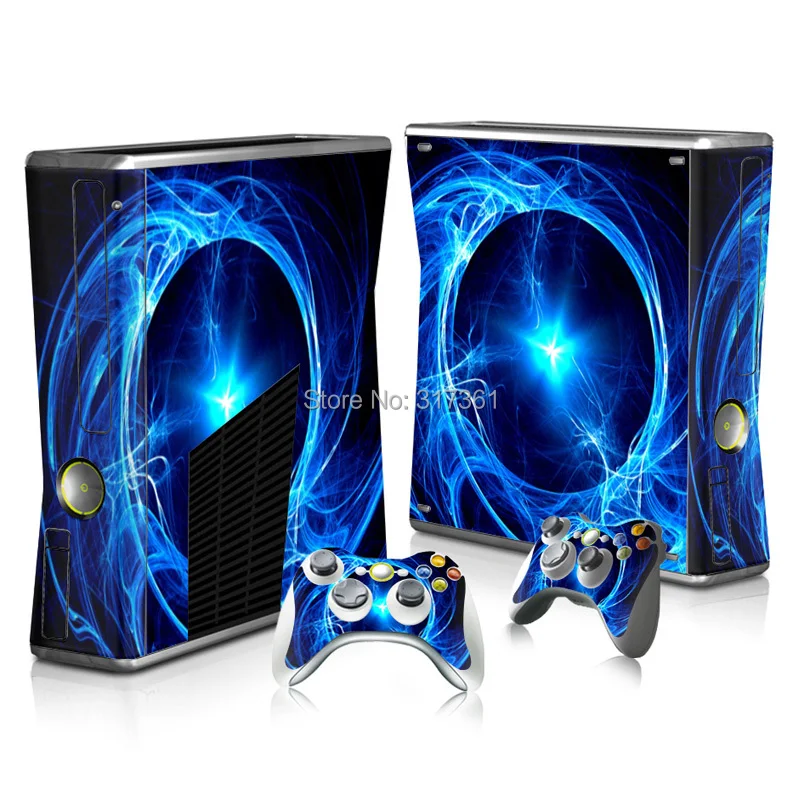 

Skin Sticker Protector for Microsoft Xbox 360 Slim and 2 Controller Skins Stickers for video games