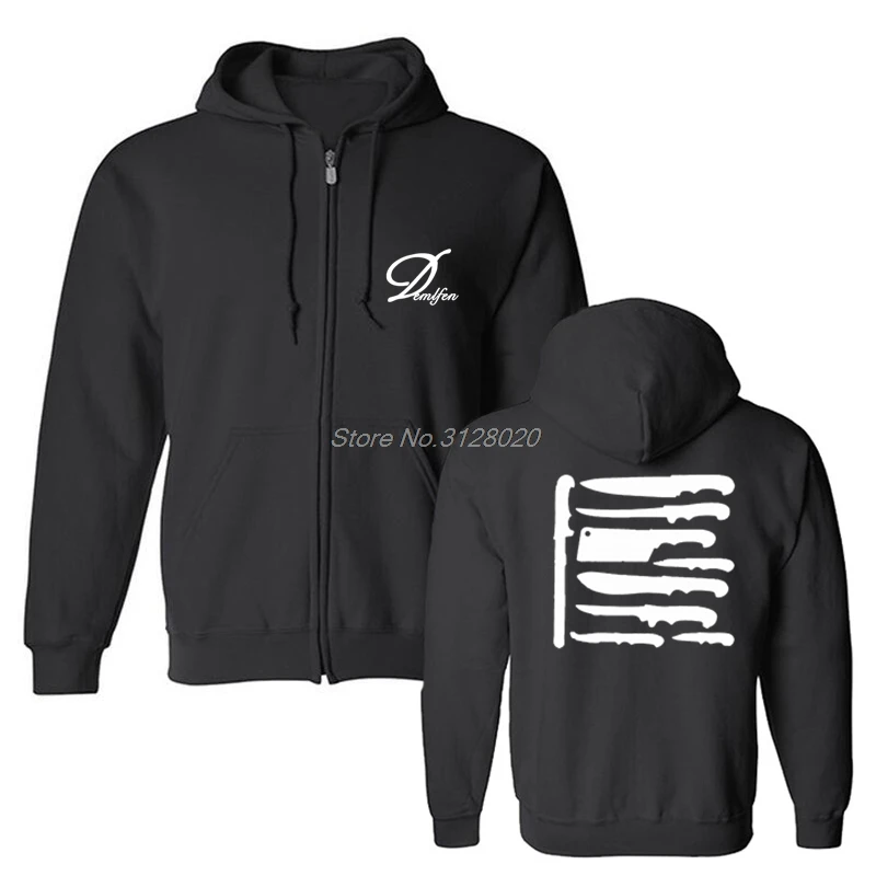 

Classic Spring autumn Men's zipper Sweatshirts Serial Killer Print New Chef Hoodie Casual Hoody Fleece jacket Brand Clothing