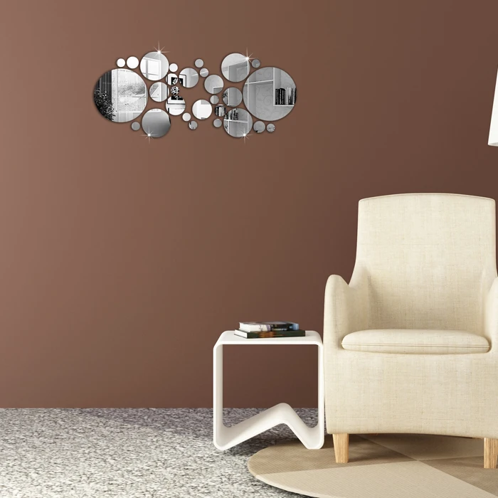 Acquista all'ingrosso online grande circle specchi da grossisti ... Specchio beige effetto finestra