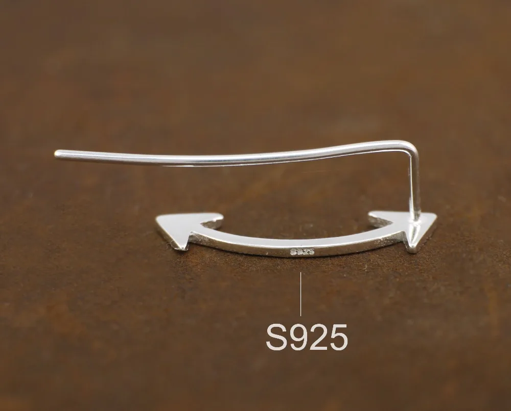 Серьги подвески из стерлингового серебра 925 пробы с матовой стрелой A1960|925 sterling|925