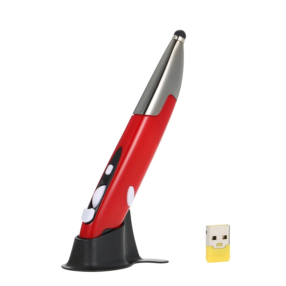 2.4G Wireless 3-Level Adjustable 800/1200/1600CPI Optical Touch Pen Mouse with Web Scrolling for PC Computer Desktop Laptop