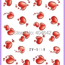 30 упаковок в партии/lot дизайн ногтей водяные переводные наклейки на ногти наклейки воды Наклейка сладкое сердце Lover Kiss специальный день Святого Валентина