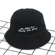 Летняя Рыбацкая шляпа Женская Корейская вышивка с буквами Повседневная дикая солнцезащитная Кепка парная Складная солнцезащитная Кепка мужская Солнцезащитная Панама