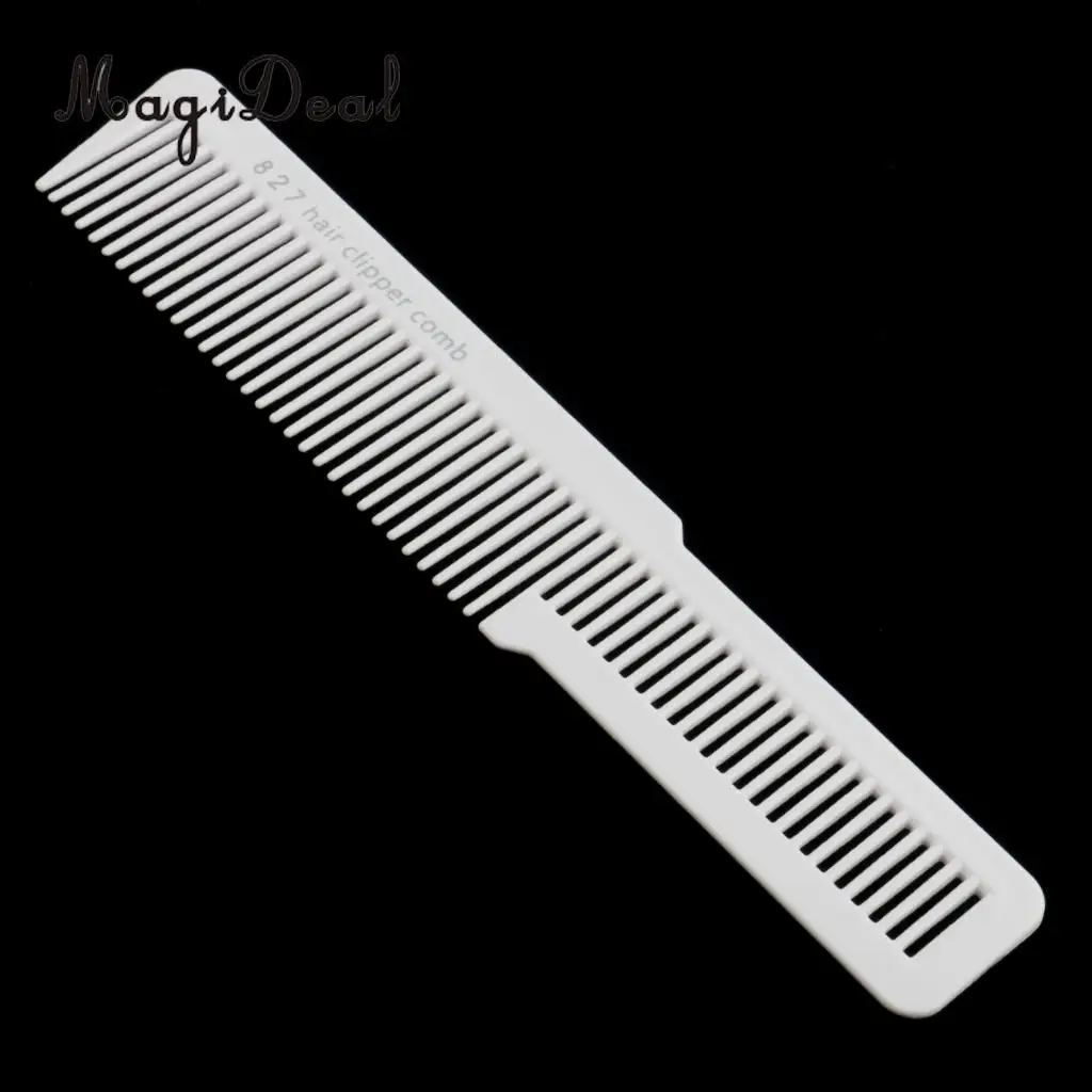 Professional Flat Top Stylist Salon Barber Clipper Cutting Hair Comb Pro Salon Styling Tool White