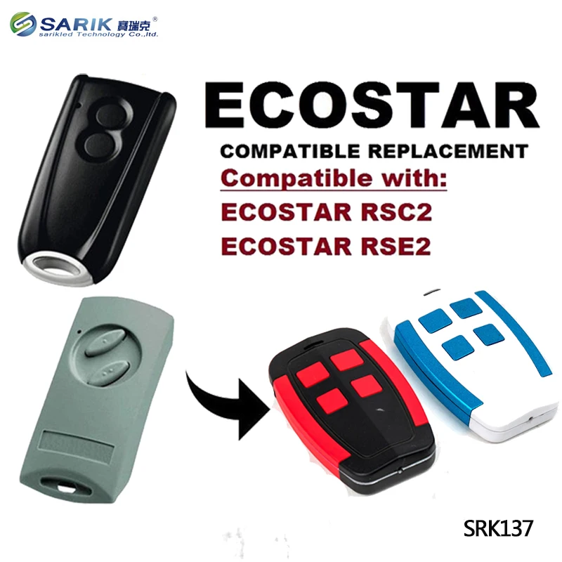 

Hormann Ecostar RSE2 RSC2 comaptible Handsender 433Mhz rolling code remote ECOSTAR garage door remote control command opener