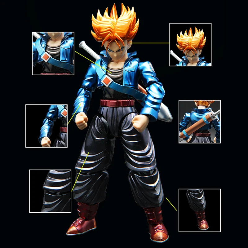 

Original Dragon Ball Super Saiyan Trunks Figure-rise Migatte Metal Coloring Assembled action figure collection model toy