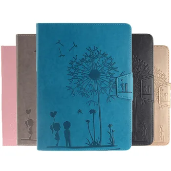 

Cartoon Dandelion Lovers Printing Leather Case For iPad Air 2 Stand Flip Cover For Apple iPad Air2 iPad 6 Tablet Case+film+pen