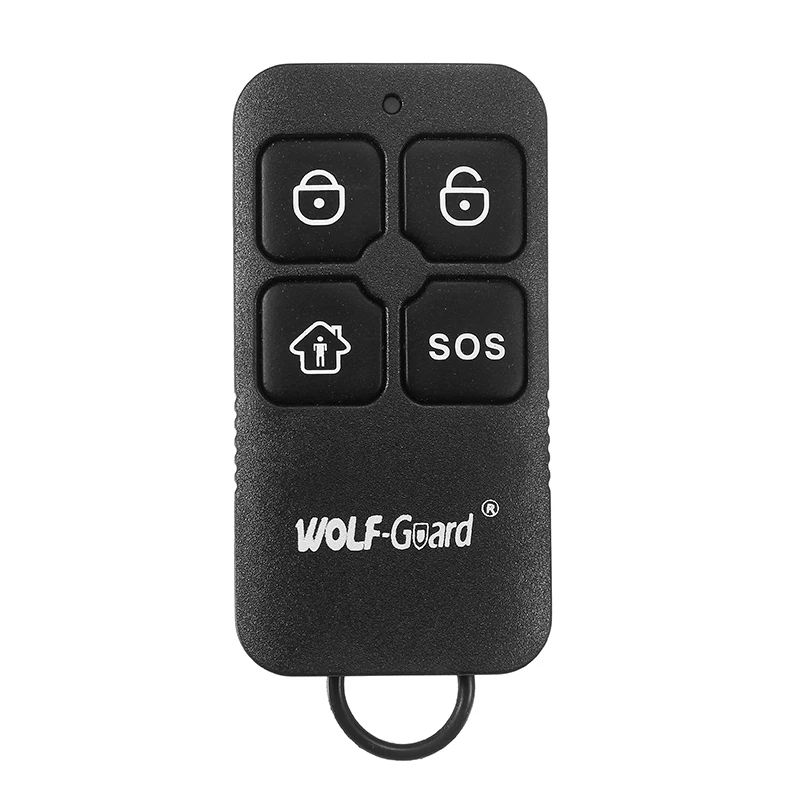

Wolf-Guard 433MHz Wireless Waterproof Black RF 4 Keys Remote Control Keyfobs for Home Alarm Sceurity System YK-11