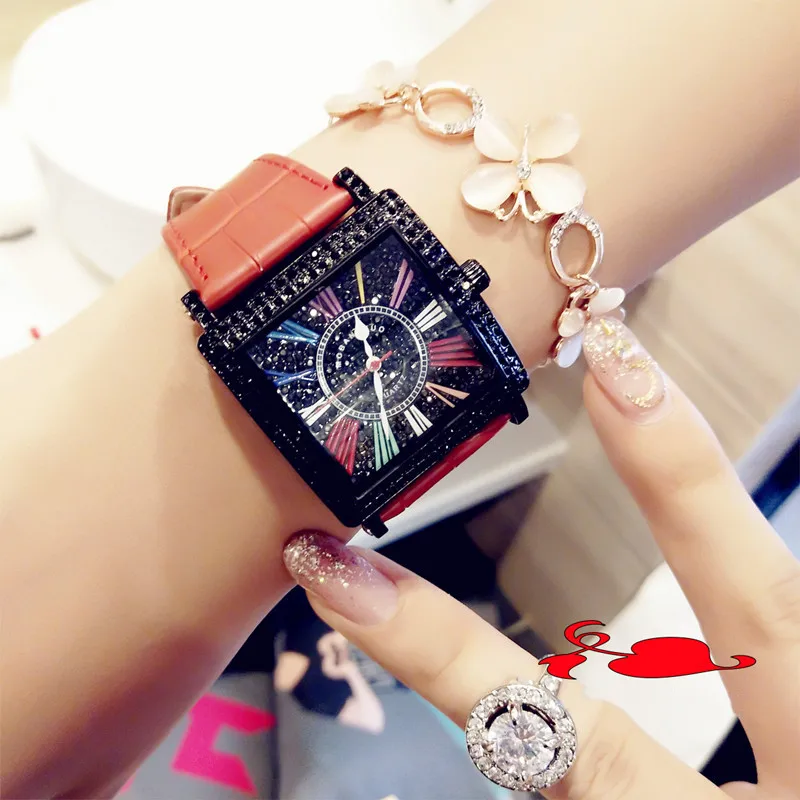 

2019 Casual Style Ladies Student Quartz Watch New Fashion Full Rhinestone Dial Roman Scales Wild Fashion Student Watch
