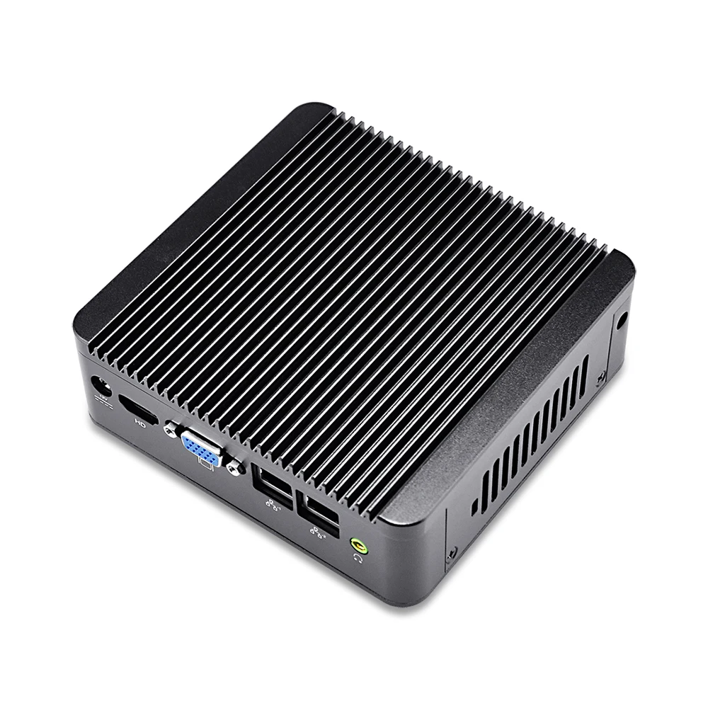 Qotom мини компьютер ПК 2 * ethernet Baytrail J1900 ubuntu linux с двойной Lan безвентиляторный