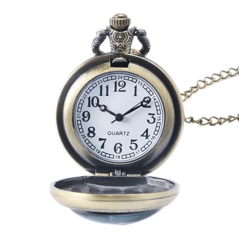 Креативные винтажные карманные часы популярного фильма Hogwarts School Symbol Дизайн Fob часы Relogio Feminino