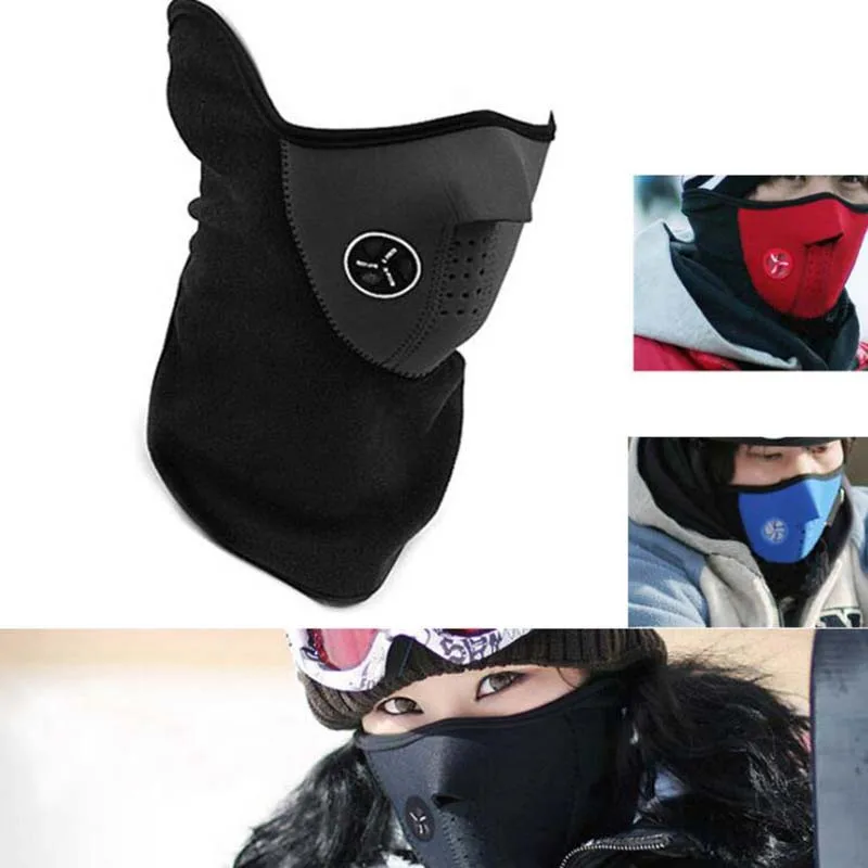Теплая Флисовая велосипедная маска для защиты лица для езды на велосипеде, лыж, спорта на открытом воздухе, зимний шарф для защиты шеи, теплая маска