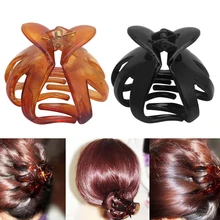 Распродажа, 1 шт., женская простая заколка, 2 цвета, аксессуары для волос,, пластиковая шпилька большого размера