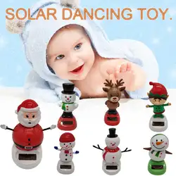Новые популярные солнечные Танцы мультфильм Новогодняя тема кукла снеговик Санта Клаус оленей размахивая танцор детские игрушки подарок
