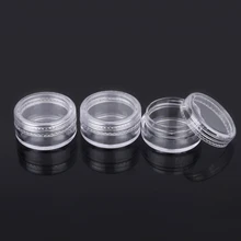200 шт 2 мл 3 мл 5 мл Косметическая баня коробка контур для лица дизайн ногтей баночки для бисера горшок для хранения круглая бутылка портативный прозрачный Cas