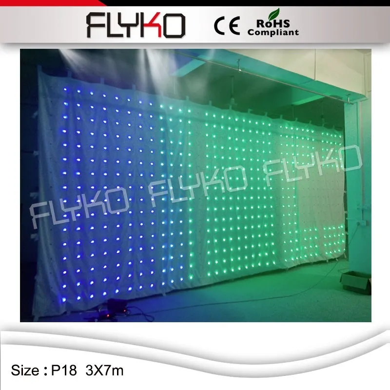Flyko белый/черный огнеупорный бархат ткань RGB 3 в 1 светодиоды фон занавеска