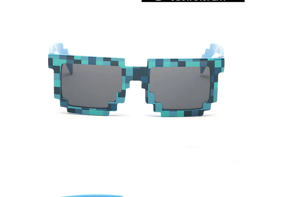 Солнцезащитные очки в клетку с мозаичной оправой, популярные детские солнцезащитные очки с героями мультфильмов для мальчиков и девочек, элегантные подарки - Цвет: A
