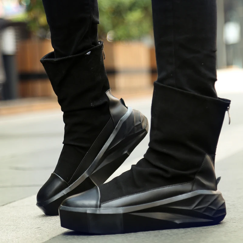 zeeohh New High Top Men Shoes Flats Slip On Casual Shoes Male Shoes Comfortable Man Trainers Zapatillas Hombre