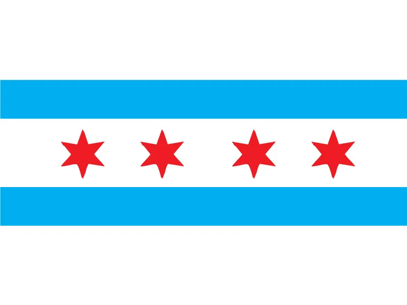 

Free shipping THE NEW CITY OF CHICAGO FLAG 15x21cm feet flag . america flag.United states flag. chicago banner