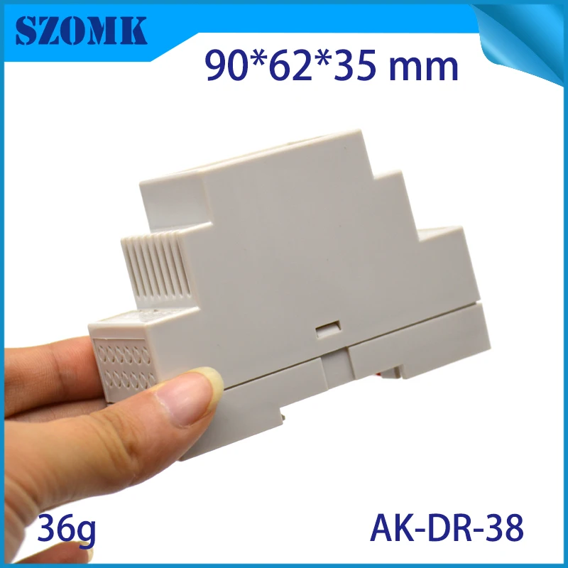 szomk plastic din rail power supply enclosure project box PLC plastic enclosure for electronics din rail junction housing (6)