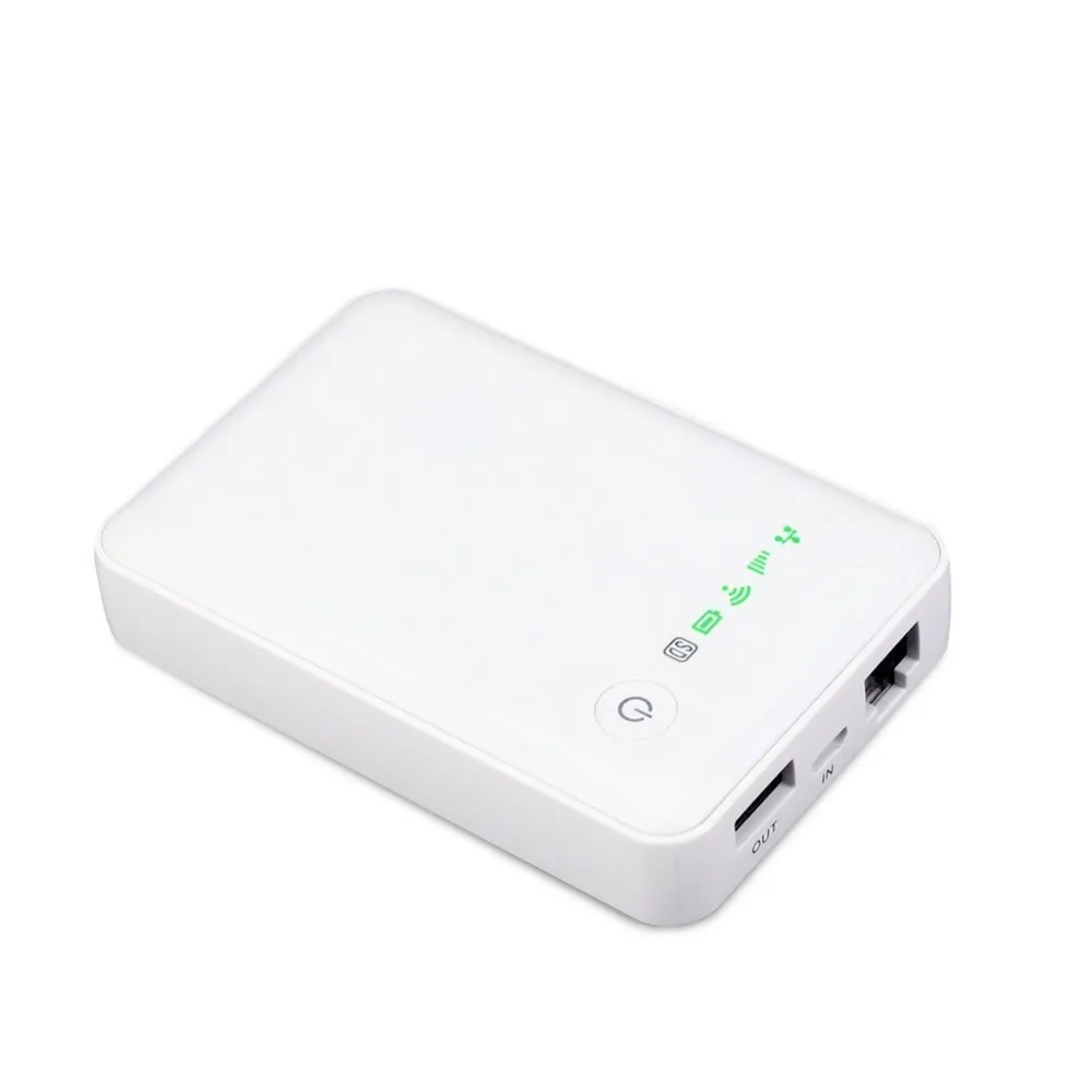 

Multifunctional Mini WCDMA 3G Mobile SIM Card WiFi Hotspot Internet Network + Wireless Travel Router 5200mAh USB Port Power Bank