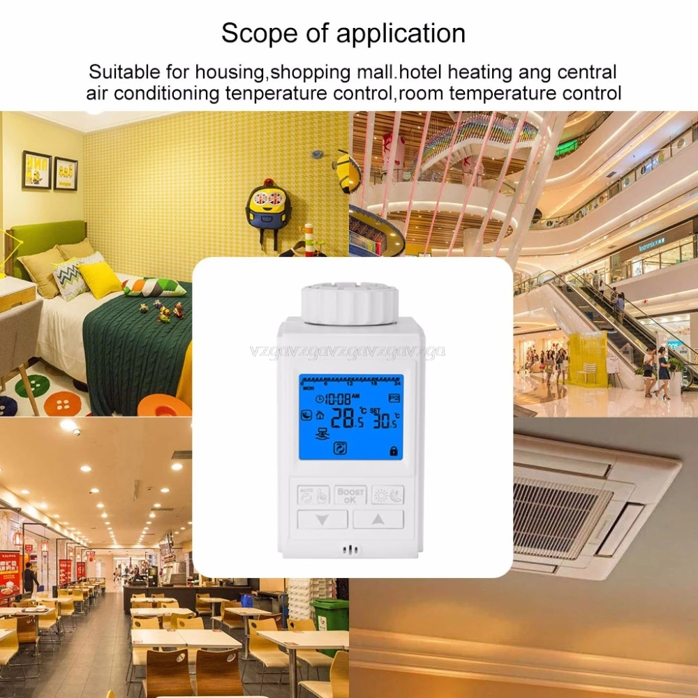 

Programmable Thermostat Timer TRV Thermostatic Radiator Valve Actuator Thermostat Heater Thermoregulator Temperature Controller