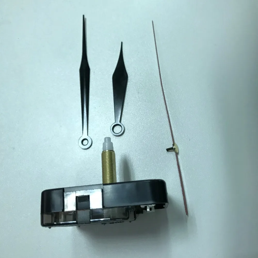 

Silent Quartz Clock Movement Clock DIY with black pointer Wall clock movement replacement parts dedicated 28MM Shaft Sweep