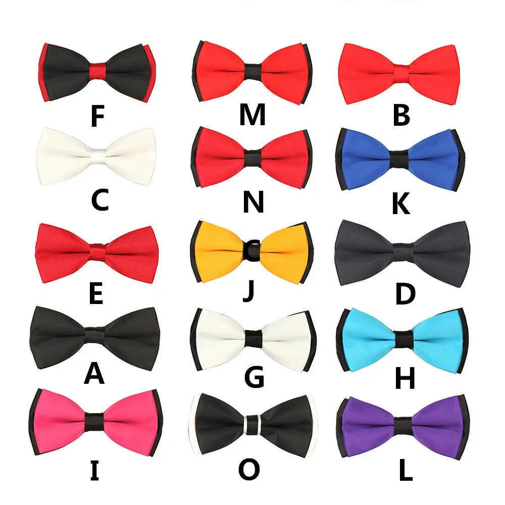 

Men's Plain Bowtie Polyester soft and comfortable Tied Wedding Tuxedo Bow Tie Necktie Accessory L50/0122
