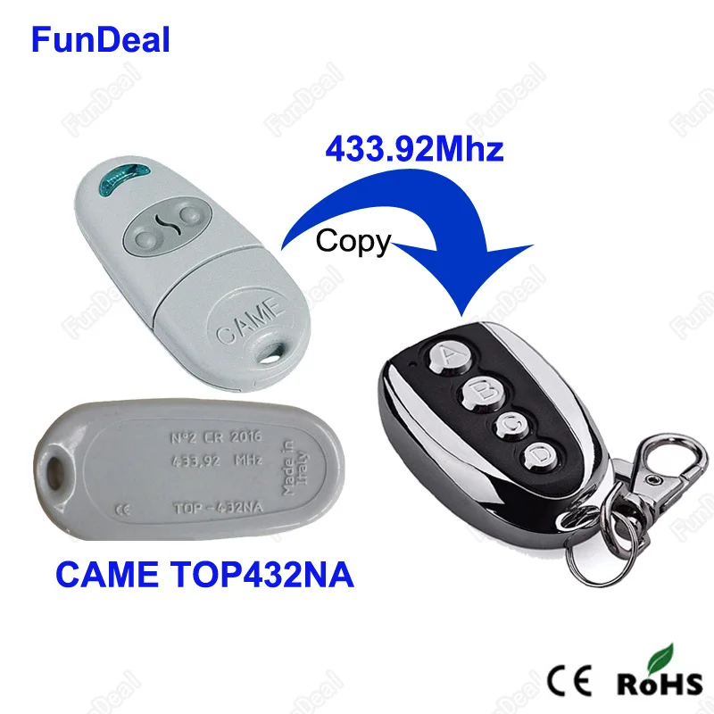 CAME TOP432EE TOP434EE Universal Remote Control Duplicator 4-Channel 433.92MHz. 