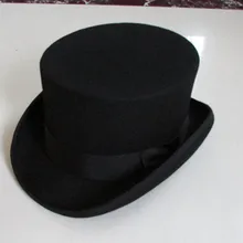 Британский стиль, мужская и женская шерстяная фетровая шляпа в стиле стимпанк, цилиндр, волшебная шапка, хорошая посылка, шерстяная шляпа Fedora, 12 см, высокое B-8114