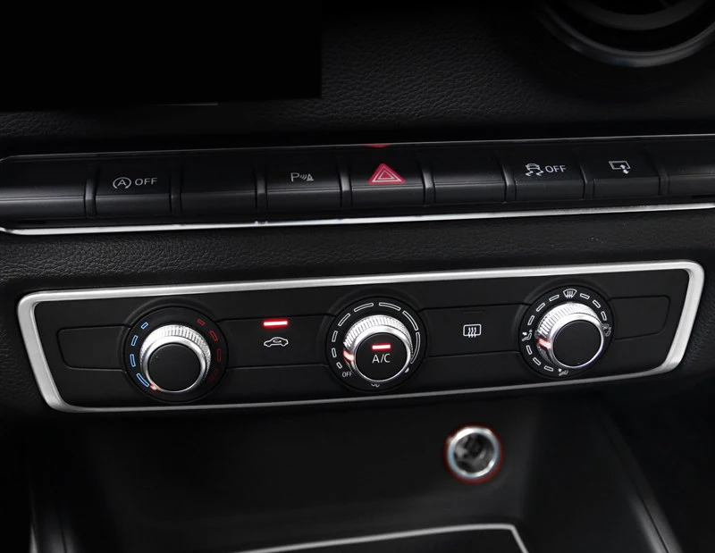 Stainless Steel Interior Air Conditioning Button Switch Ring Cover Trim