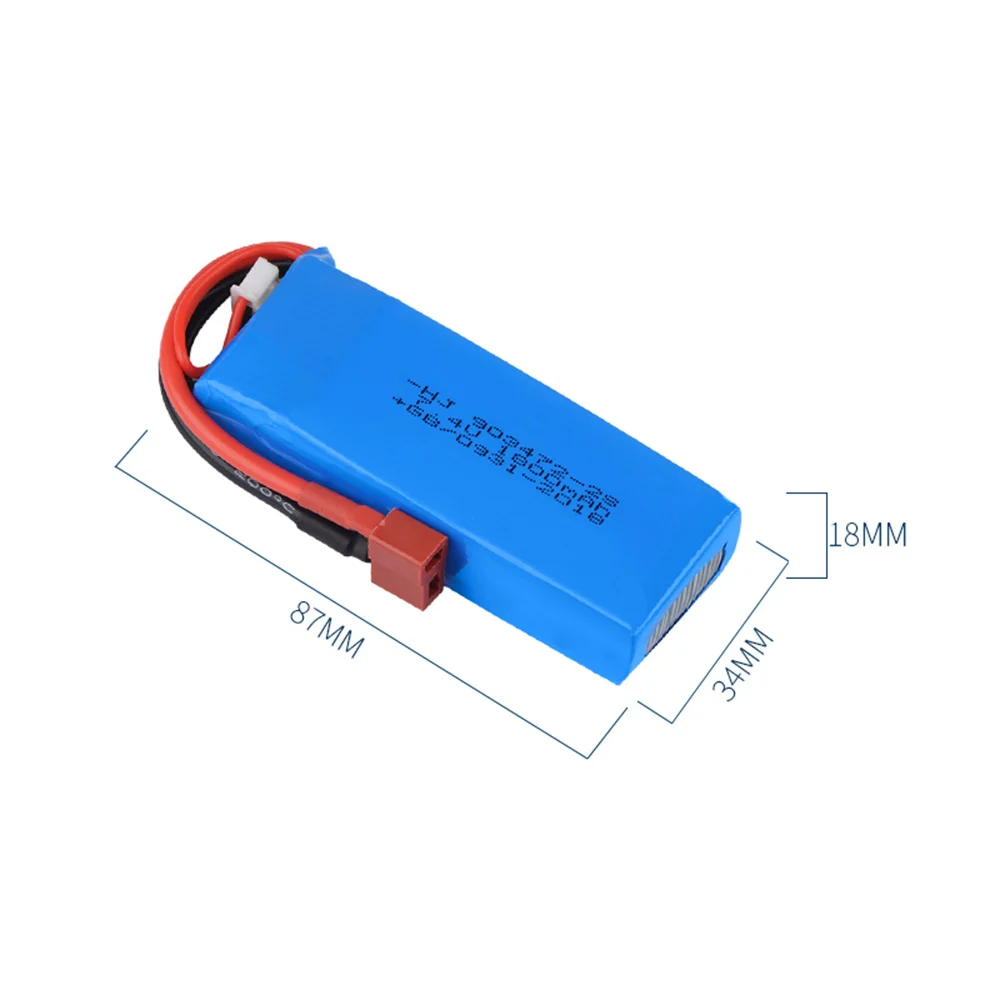 1 2 шт. 7,4 В 1800 мАч 25C Max 50C T или JST Plug 2S Lipo батарея для Wltoys L959 L969 L979 L202 L212 HQ 955 RC Автомобильная лодка Квадрокоптер