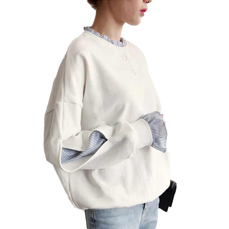 Casual Broadcloth Full Regular Solid Pullovers Lantern Sleeve O-neck Hoodies & Sweatshirts Casual Broadcloth Full Regular Solid Pullovers Lantern Sleeve O-neck Hoodies & Sweatshirts