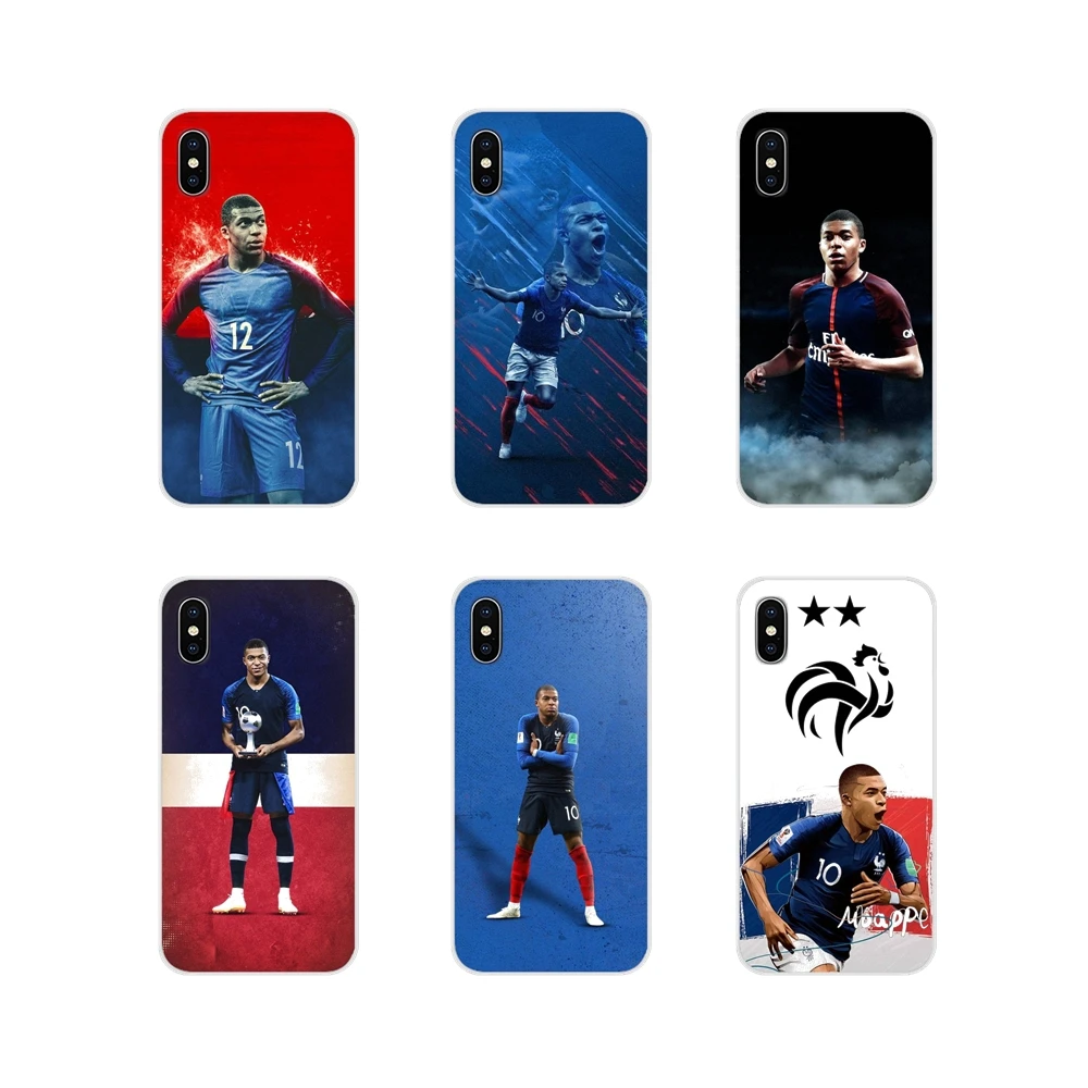 

For Apple iPhone X XR XS MAX 4 4S 5 5S 5C SE 6 6S 7 8 Plus ipod touch 5 6 France Football Star Kylian Mbappe Silicone Case Cover
