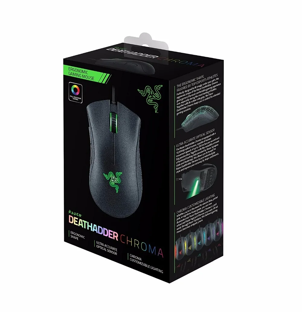 Razer Deathadder цветность 10000/6400/2000 Точек на дюйм синапс игровой коврик для мыши