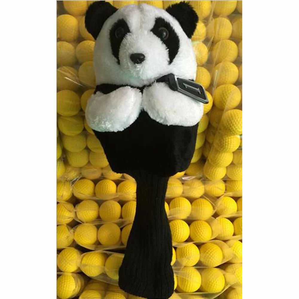 Golf Iron Putter Protective Head Cover Cute Spotted Panda Golf Club Headcover Set Golf Iron Putter Protective Head Cover Cute Spotted Panda Golf Club Headcover Set