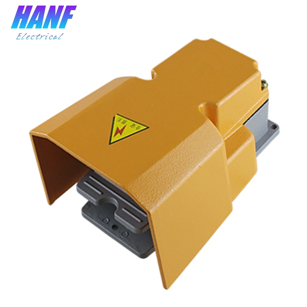 1pcs 10A/250VAC 1NO1NC Industrial Nonslip Foot Pedal Switch Aluminum Alloy waterproof foot