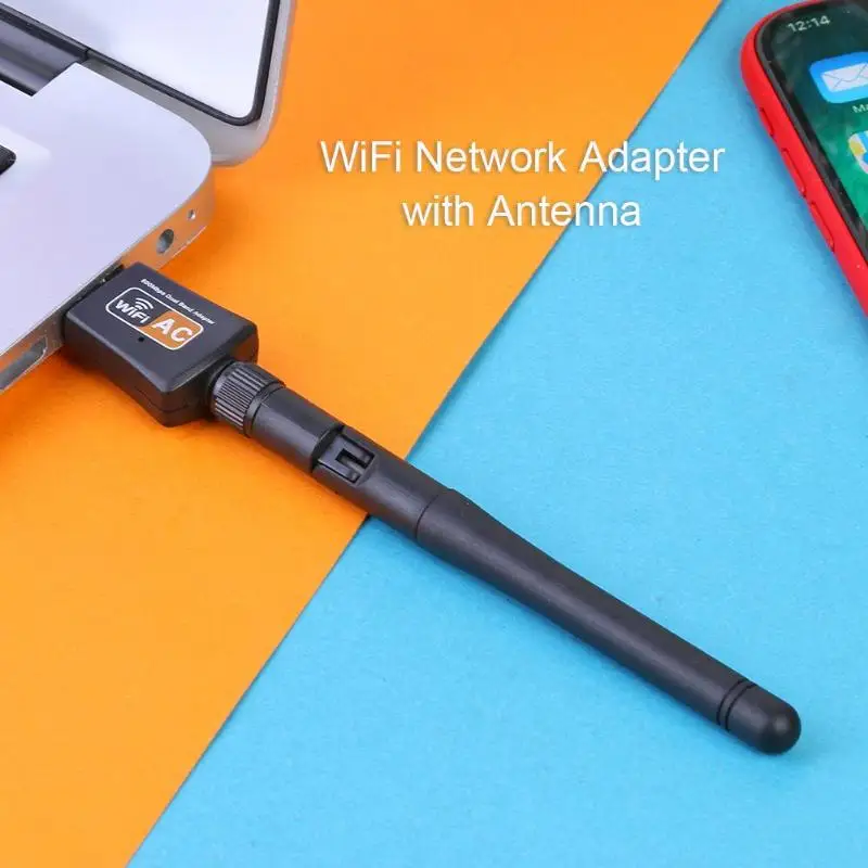 ALLOYSEED 600 Мбит/с 5 ГГц 2,4 ГГц двухдиапазонный USB беспроводной WiFi адаптер Антенна Dongle LAN адаптер с CD-драйверами для рабочего стола/ноутбука