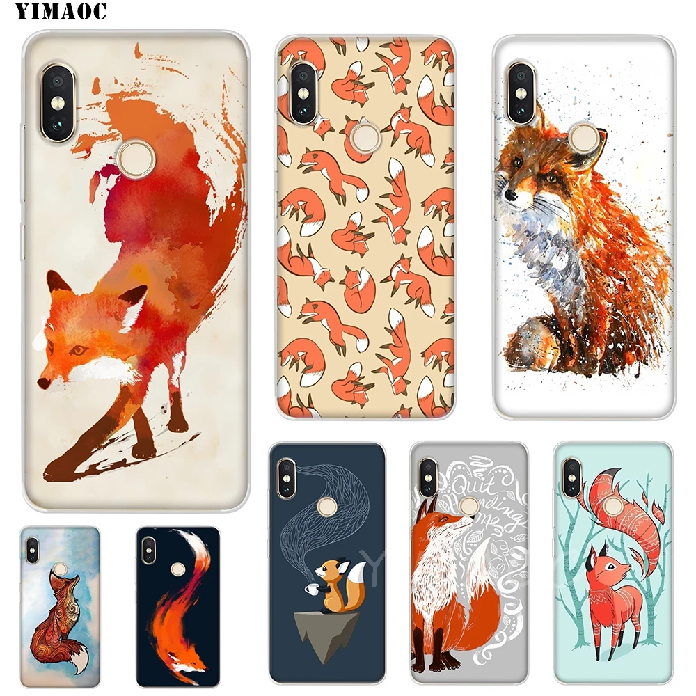 

YIMAOC ovely Animal Fox Soft TPU Case for Xiaomi Redmi 6 4X 5A 4A S2 Note 4X 4 5 Pro Plus Mi 8 9 SE 6 A2 A1 MiX 2S MAX 3