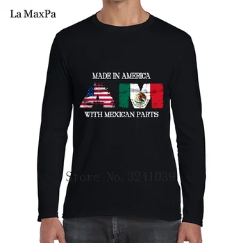 

La Maxpa Made In America With Mexican Parts Tee Shirt For Men Cute Men's T-Shirt winter O Neck Unisex Tshirt For Men
