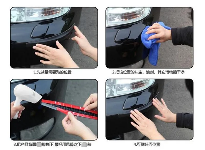 

Car Styling Bumper Anti-collision Strip Sticker For Toyota RAV4 Sequoia Venza Will VS Highlander 2 3 C-HR 4runner 5 Accessories