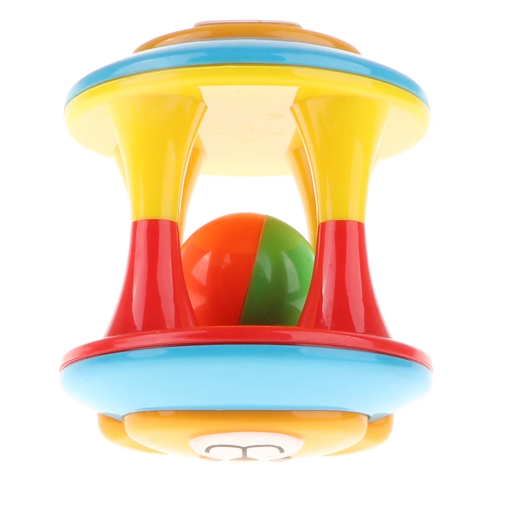 Baby Infant Plastic Ball Rattles Rolling Rattles Shaker Grab Developmental Baby Toy - Pack of 3