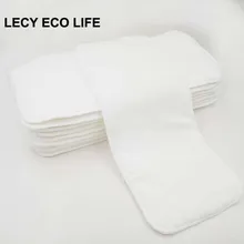 LECY ECO LIFE, 2 шт., 4 слоя, Абсорбирующая вставка из микрофибры для детских подгузников, 17*41 см, большой размер, подкладка для подгузников
