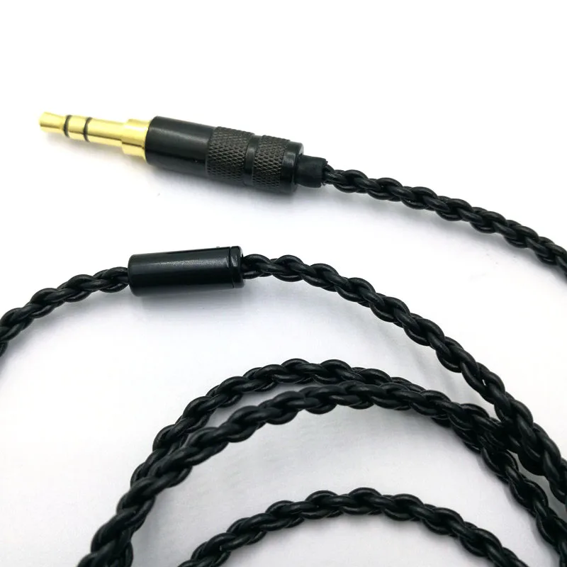 RY-c16 1,2 м DIY Замена кабеля 3,5 мм с серебряным покрытием Модернизированный проволока 4 многожильный провод кабель для ремонта Сделай Сам HIFI кабель для наушников