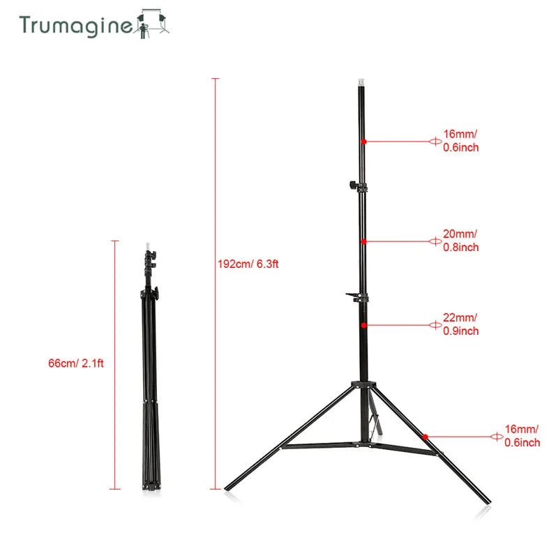 TRUMAGINE фото студия 2 м светильник стенд с плоской винтовой головкой для фотографии софтбокс видео вспышка Зонты светильник ing аксессуары