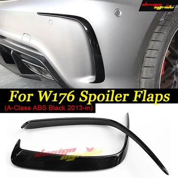 

1Pair Car Black Abs Rear Bumper Splitter Spoilers Canard for Mercedes for Benz W176 Sports A-Class A200 A250 A45 for Amg 2013-16