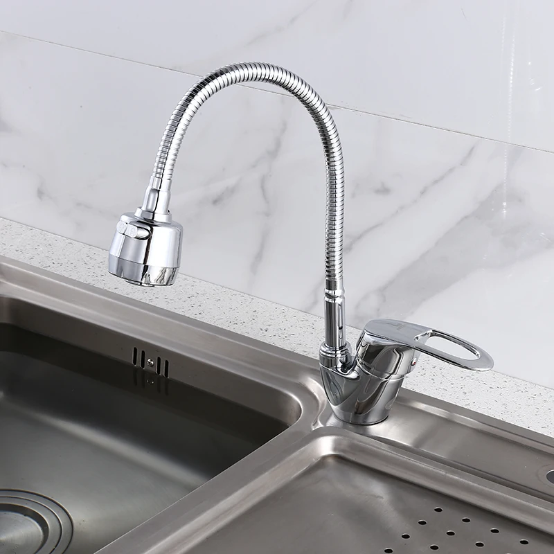 Universal Flexível Torneira Da Cozinha Único Buraco