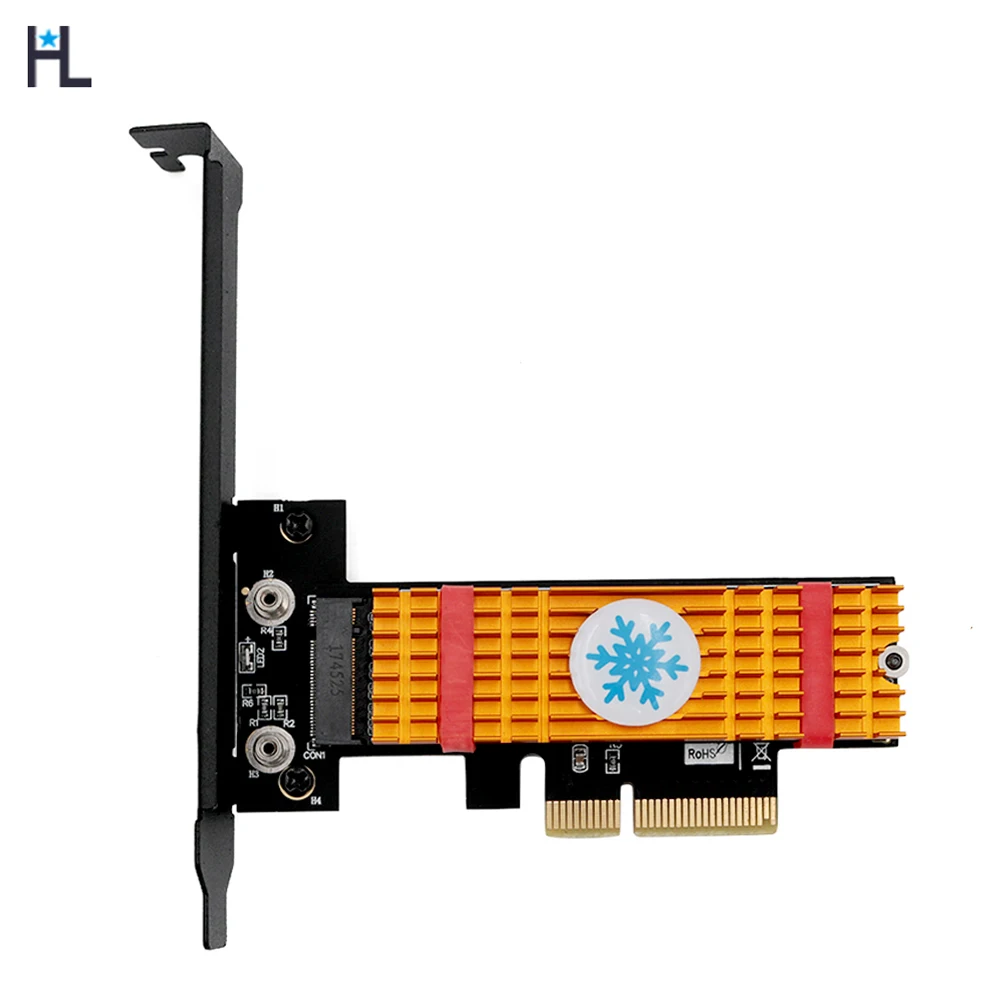 

M.2 NGFF PCI-e nvme SSD to PCI Express 3.0 x4 Host Adapter with heatsink ,M.2 nvme PCI-e x4 Adapter,NGFF key M PCI-E 4X