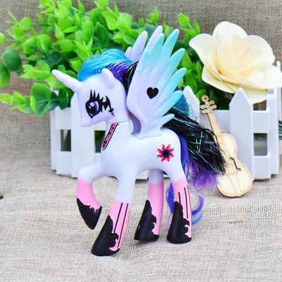 

14CM High Anime Unicorn Pets Horse DIY PVC Action Toy Figures Makeup Princess