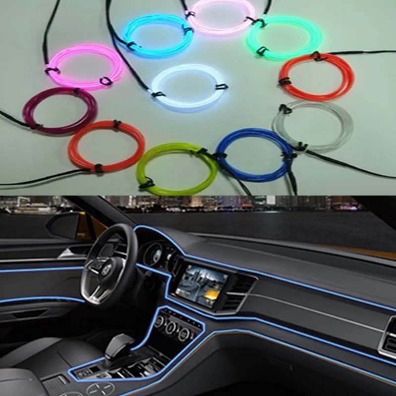 Для BMW E60 E90 F10 F30 F15 E63 E64 E65 E86 E89 E85 E91 E92 E93 F02 M5 E61 F01 м салона светодиодный EL трос Трубка